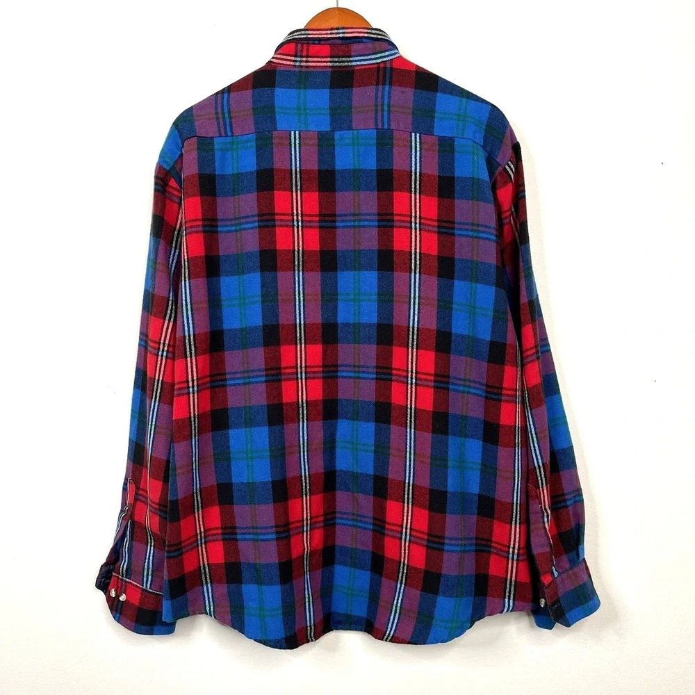 Vintage Outdoor Exchange Mens Plaid Flannel Shirt Size XL Country Ranch Outdoors